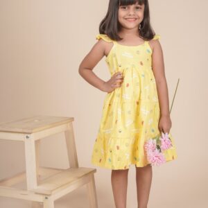 Sleeveless Yellow Frock