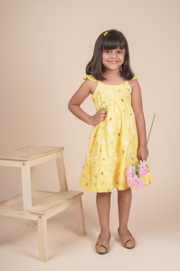 Sleeveless Yellow Frock