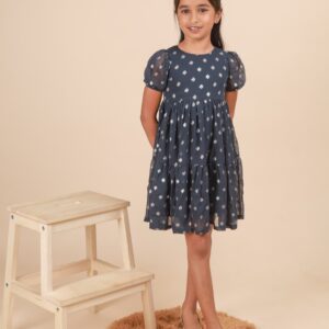 Spotted Navy Color Frocks for Girls from 1-9yrs