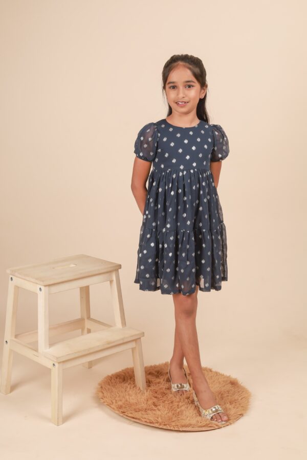 Spotted Navy Color Frocks for Girls from 1-9yrs